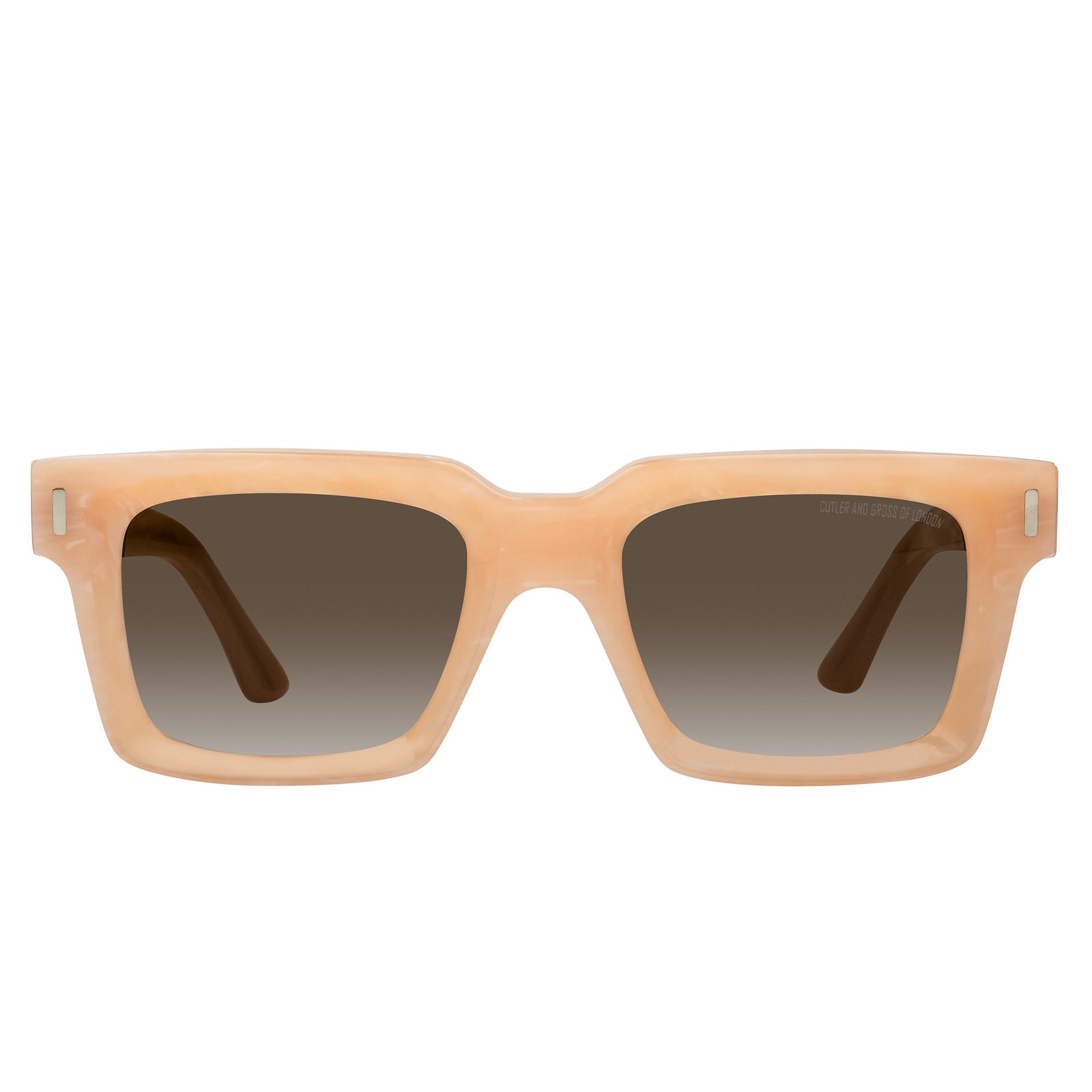 lunettes cutler and gross 1386 square sunglasses peach marble